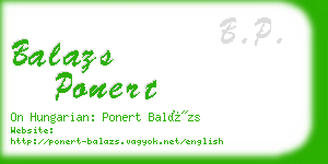 balazs ponert business card